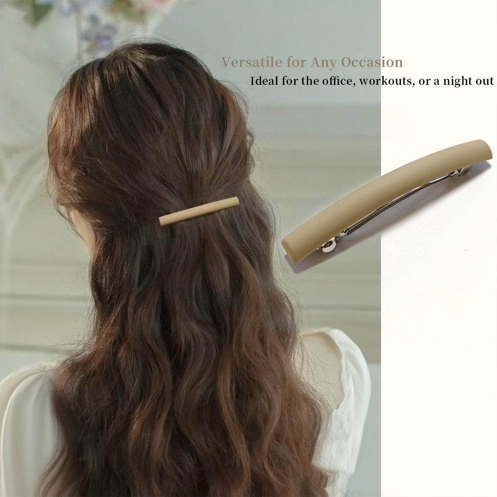 Markuii clip in use securing half-up hairstyle with tidy, gentle hold