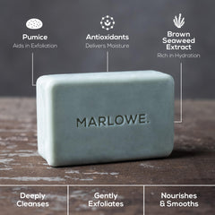 MARLOWE. soap bar on draining dish illustrating proper storage to extend life