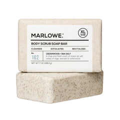 MARLOWE. front packaging showing scent and size, highlights longevity