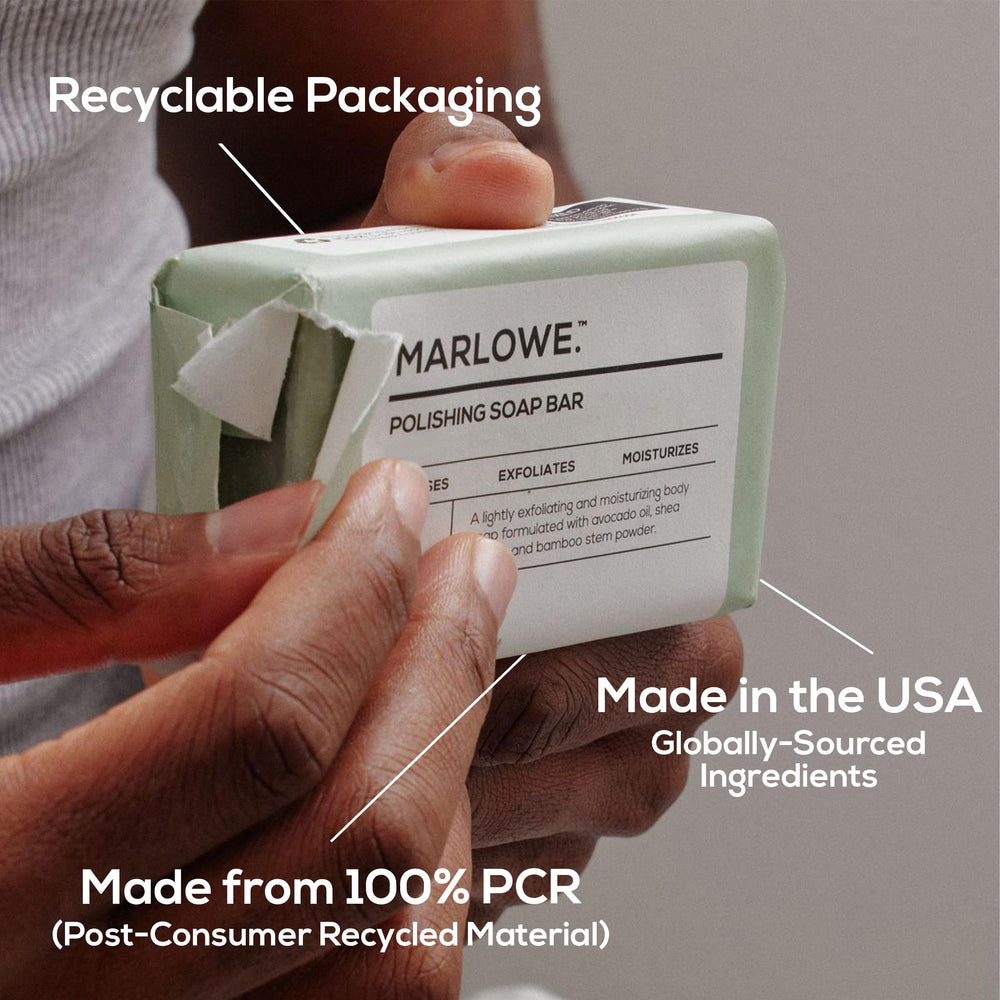 MARLOWE. shower shelf lifestyle shot conveying fresh scent and daily routine benefit