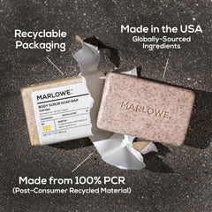 MARLOWE. bathroom shelf with bar and lotion showing coordinated grooming benefit