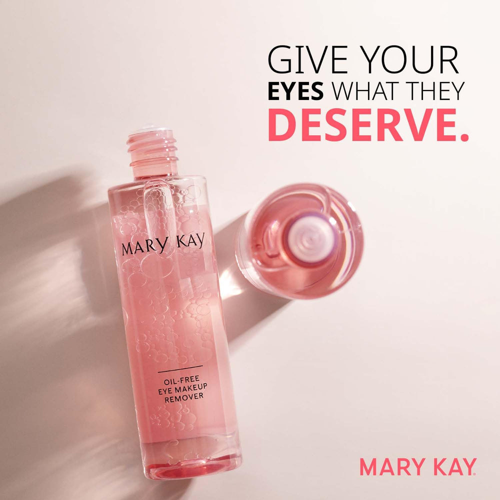Mary Kay bottle on vanity ready for nightly routine and quick cleansing