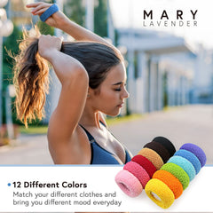 marylavender hair ties next to ruler for size and stretch comparison
