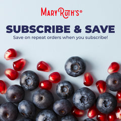 MARYRUTH'S ingredients flatlay showing plant complex and clean-label benefits