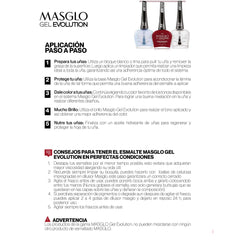 MASGLO size scale comparison with hand showing compact 13.5ml bottles