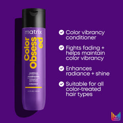 MATRIX bottle held in hand for size comparison and salon-ready volume benefit