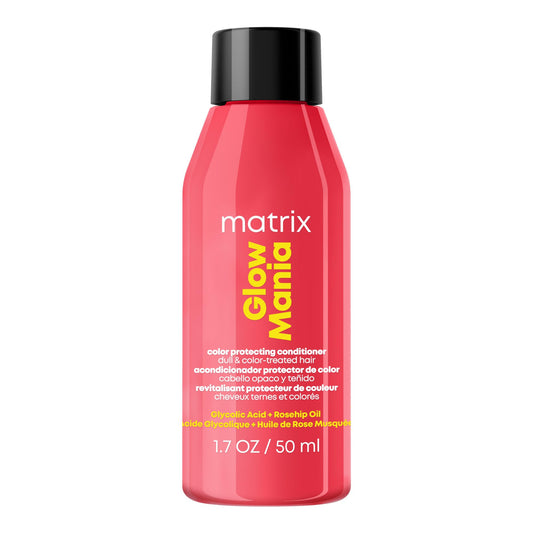Matrix bottle front view showing branding and color-protecting promise