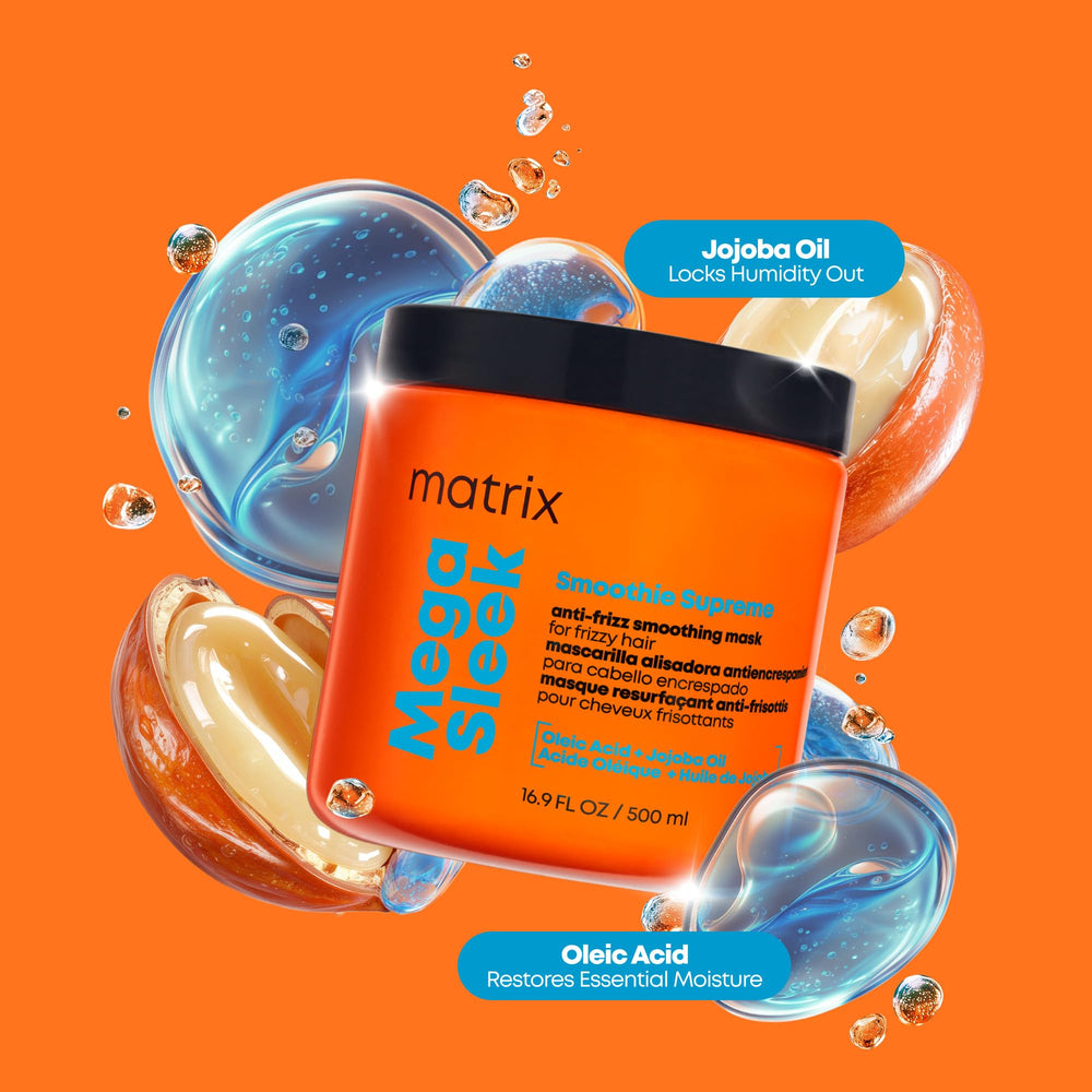 Jojoba and oleic ingredient display with Matrix for nourishing hydration