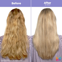 MATRIX applying mask to blonde hair for visible brass reduction