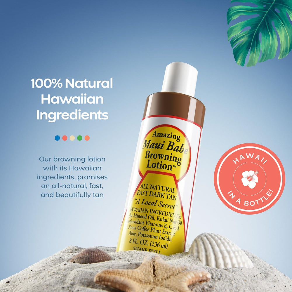 Maui Babe bottle close-up label highlighting product identity and clarity