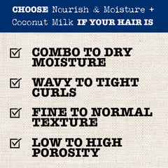 Maui Moisture conditioner applied to wet curls for smoothness