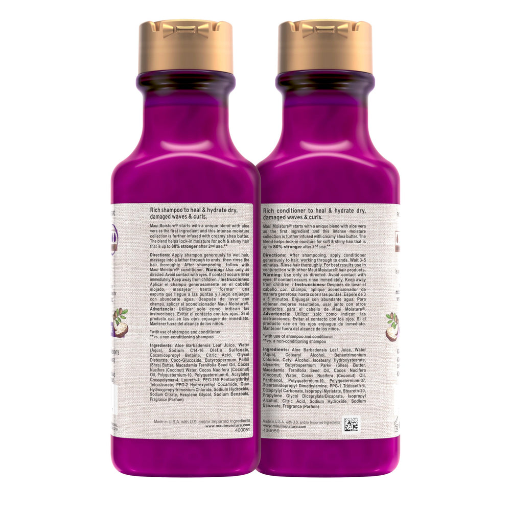 Maui Moisture in-shower use on curly hair for easier detangling