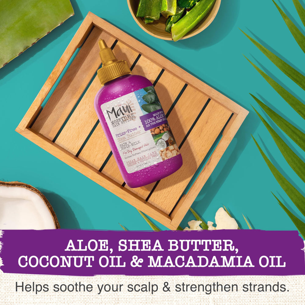 Maui Moisture shea butter and coconut oil ingredients, nourishing benefit