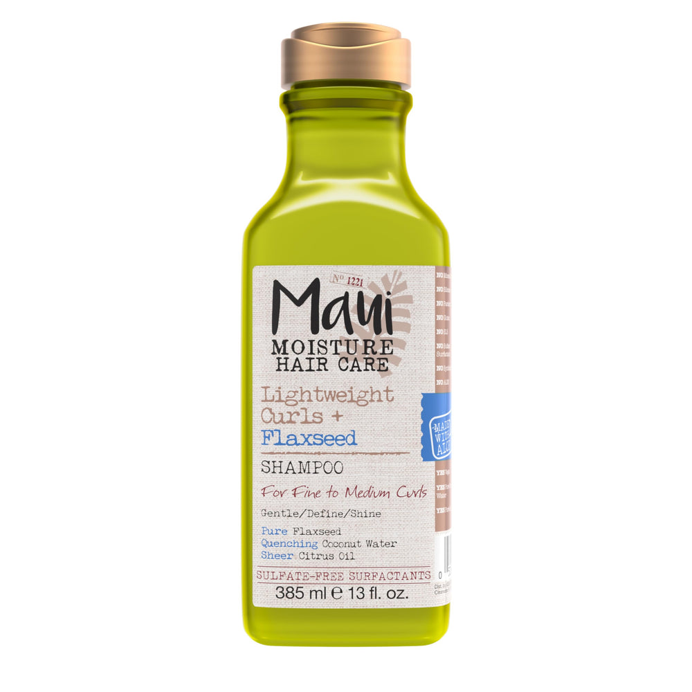Maui Moisture front bottle showing label and benefits for lightweight hydration