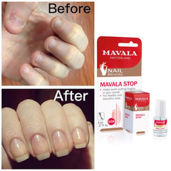 MAVALA nails with glossy finish showing neat appearance and growth benefit