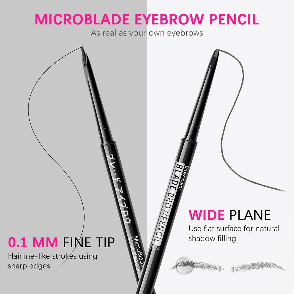MAVENI Browcharm in front of mirror during application illustrating easy daily touch-ups