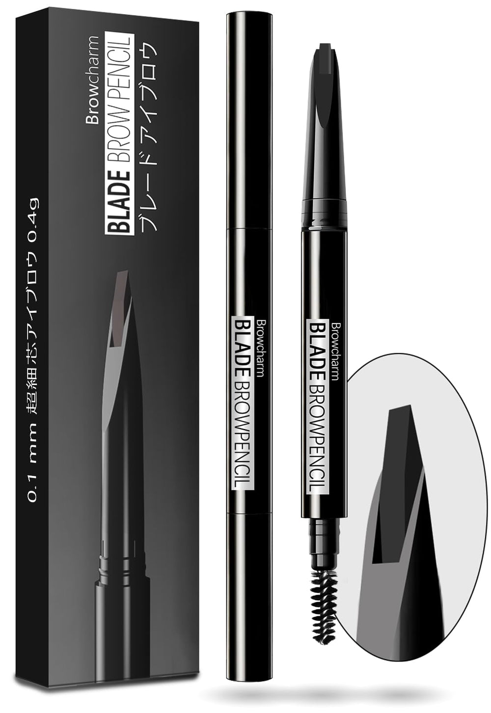 MAVENI front packaging showing compact brow pencil and benefits