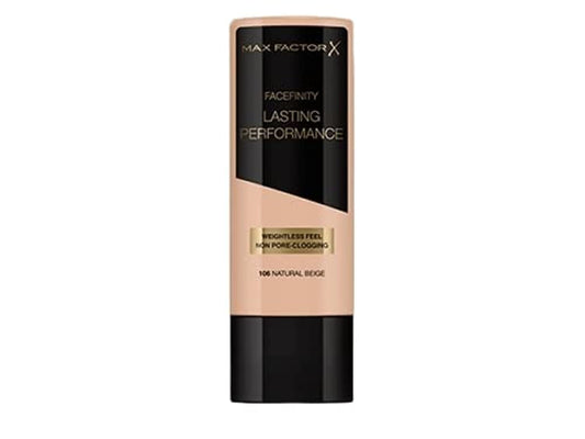 Max Factor front packaging showing bottle and shade information for easy identification