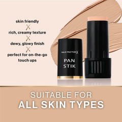 Max Factor Pan Stik inside handbag for on-the-go fixes and everyday readiness