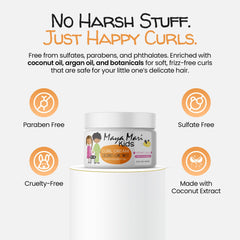 MAYA MARI before and after curls showing defined ringlets and longer-lasting hold benefit