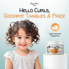 MAYA MARI label ingredients shot highlighting coconut oil and clean formula benefit