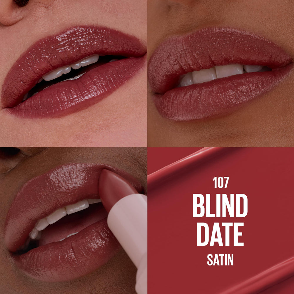 MAYBELLINE Blind Date angled bullet highlighting lip-hugging shape for precise application benefit