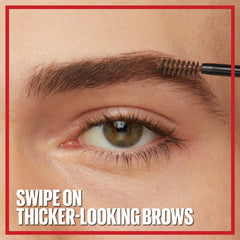 MAYBELLINE brow before and after showing visible fill and lift benefit
