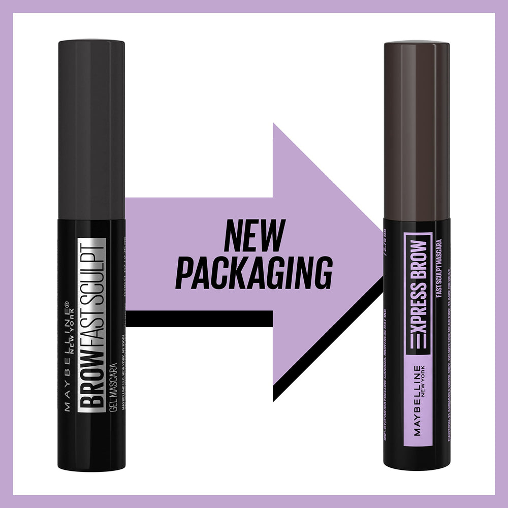 Maybelline Brow Fast Sculpt pigmented gel swipe showing buildable color and texture