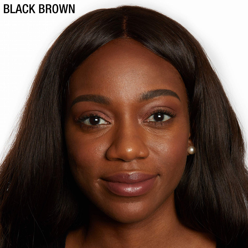 Maybelline model applying pomade to brows for defined, natural finish