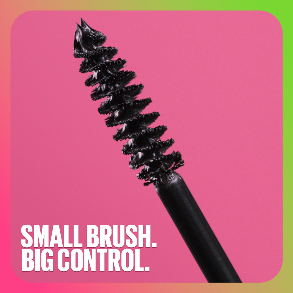 Maybelline brownish black shade swatch to show soft-yet-defined lash color benefit