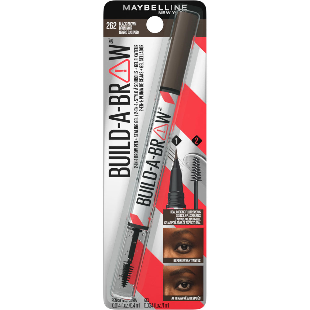 MAYBELLINE shade chart with six tones to match various brow colors