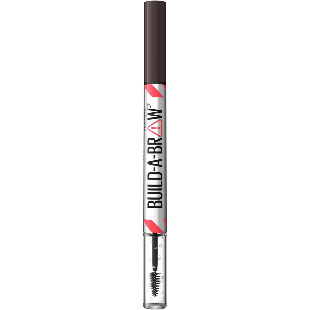 Maybelline Build-A-Brow flat-lay demonstrating two-in-one pen and sealing gel convenience