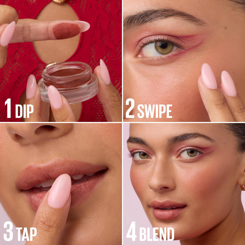 MAYBELLINE Cloudtopia applied on cheeks demonstrating natural blur