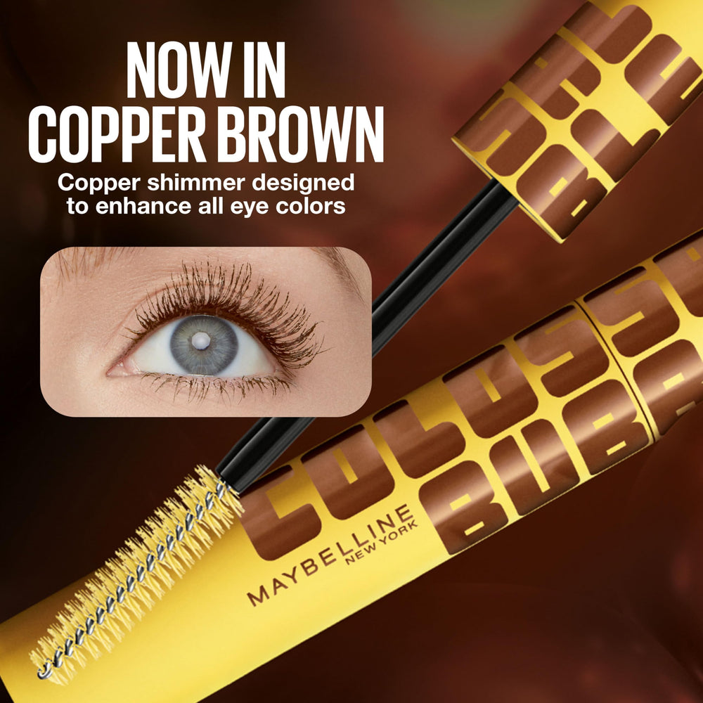 Maybelline Colossal Bubble applied on lashes showing inflated volume and definition