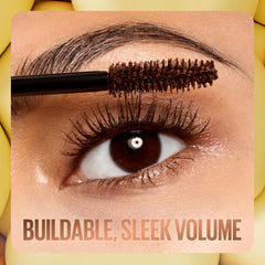Maybelline Colossal Bubble flatlay inside makeup bag for on-the-go convenience