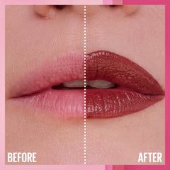MAYBELLINE close-up of lips wearing Crop Top showing defined, natural look