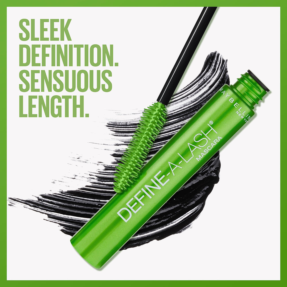 Maybelline tube beside a ruler showing compact size and travel-friendly benefit