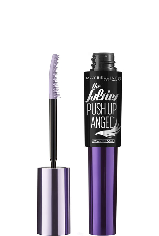 Maybelline front packaging showing very black tube and product benefits