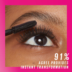 MAYBELLINE cosmetic-filled vanity display showing style-ready lashes for everyday glamour