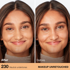 MAYBELLINE foundation blended with fingertips for natural finish benefit
