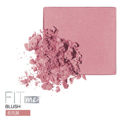 Maybelline Fit Me blush pan close-up showing smooth texture and easy-to-blend finish
