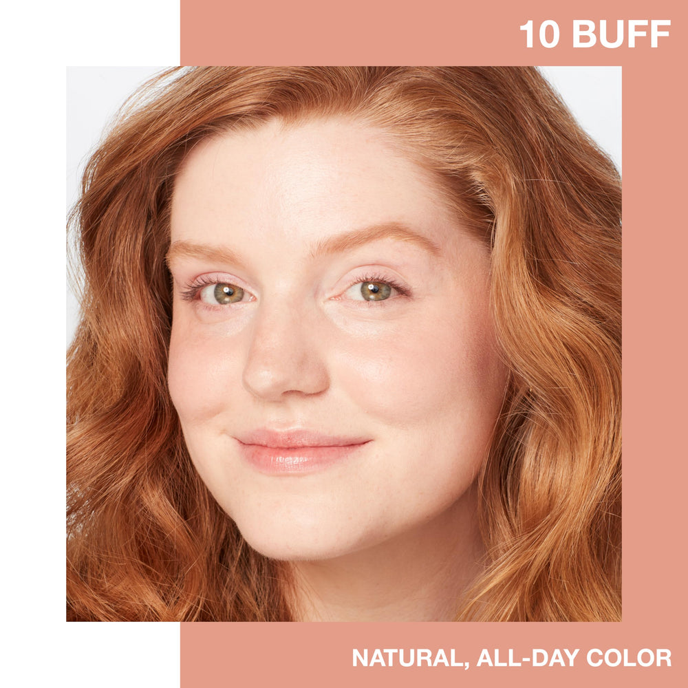 Maybelline Fit Me blush powder texture swatch showing blendable pigment