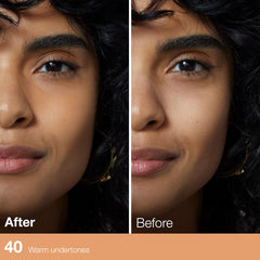 Maybelline Fit Me texture close-up demonstrating smooth blendability benefit natural finish