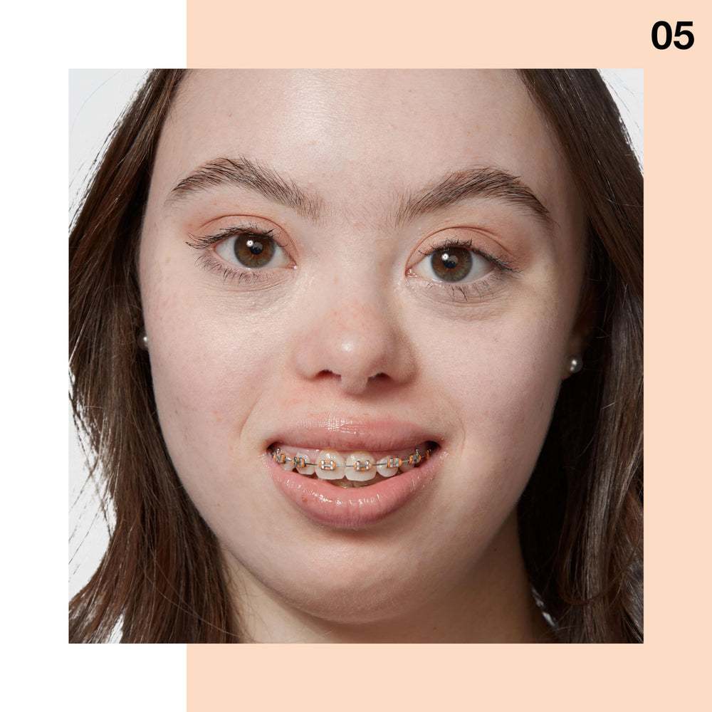 Maybelline Fit Me concealer under-eye before and after with visible brightening benefit