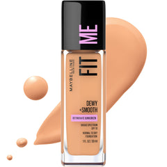 Maybelline Fit Me front bottle showing shade Sun Beige for quick shade ID and benefit