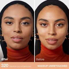 Maybelline Fit Me applied from dispenser into hand demonstrating easy blending benefit