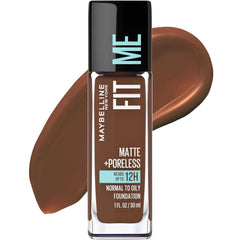 Maybelline Fit Me front packaging showing product and shade Java benefit shade clarity