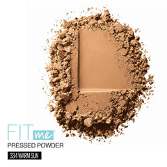 MAYBELLINE Fit Me applied on model's T-zone demonstrating Warm Sun shade controlling shine for natural finish