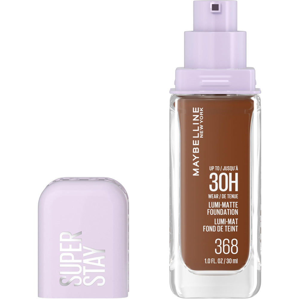 Maybelline bottle front view showing shade 368 and longwear benefit