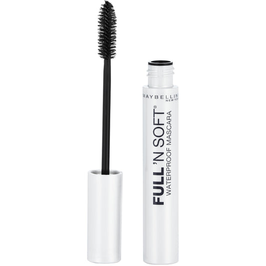 Maybelline front packaging showing sleek waterproof mascara and product benefit